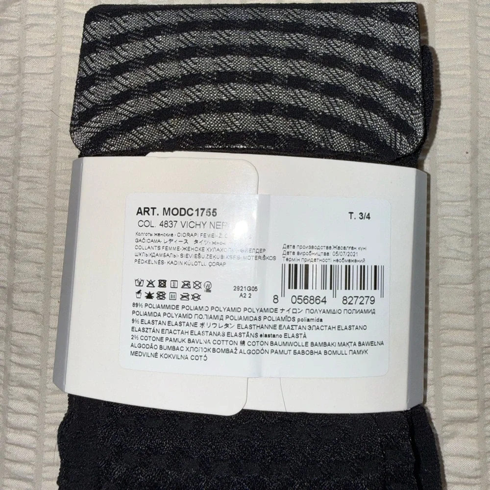 Calzedonia NWT Black Textured Tights m/l